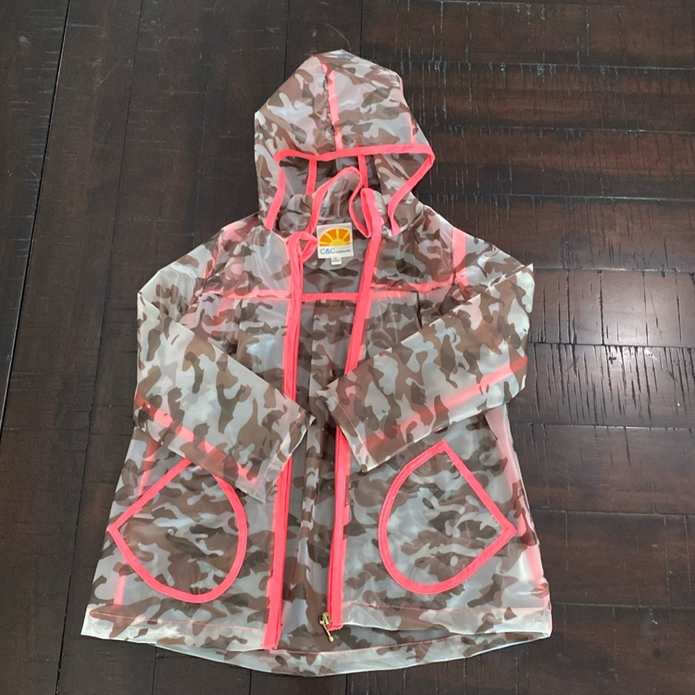Girls C&C California raincoat size size 6 camo